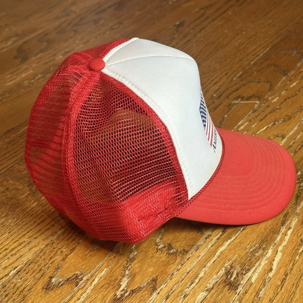 Vintage American Pride‎ Trucker Hat Cap Men's Snap Back Foam Adjustable 90's